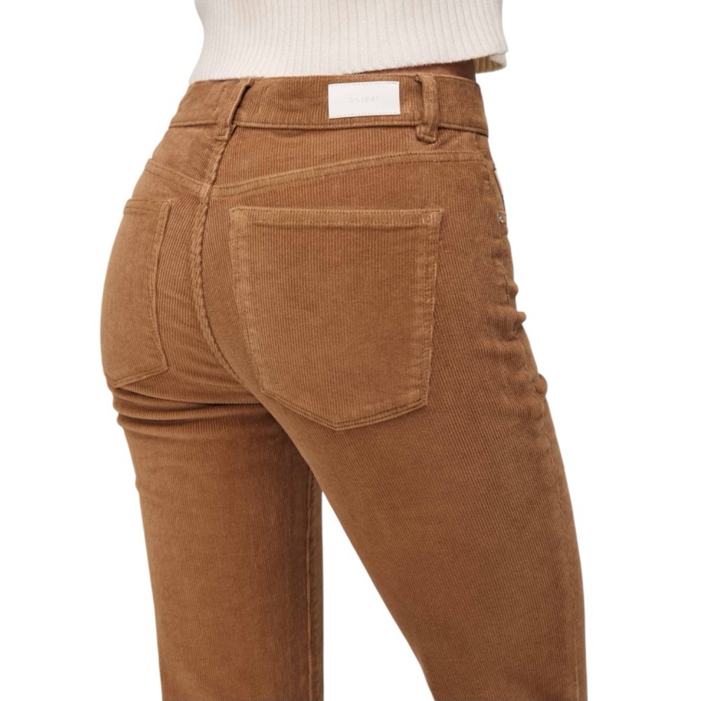 DL1961 Bridget Boot High Rise Corduroy Crop Pants in Teddy Taupe Size 27 - Picture 4 of 10